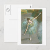 Edgar Degas | Dancer in Groen Briefkaart (Voorkant / Achterkant)