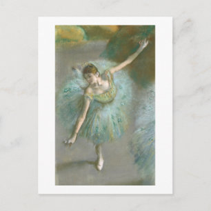 Edgar Degas Dancer in Groen Nieuw adres Aankondigingskaart