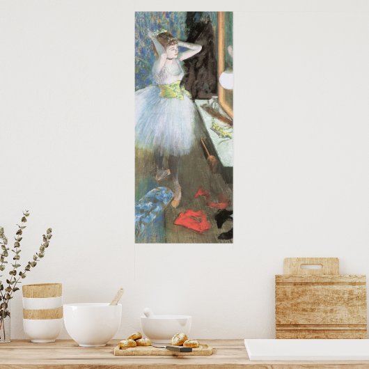 Edgar Degas Dancer in haar kleedkamer Poster (Keuken)