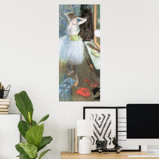 Edgar Degas Dancer in haar kleedkamer Poster (Thuiskantoor)