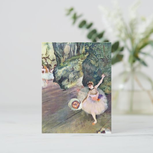 Edgar Degas - Dancer met bloemen (Th Briefkaart (Staand voorkant)