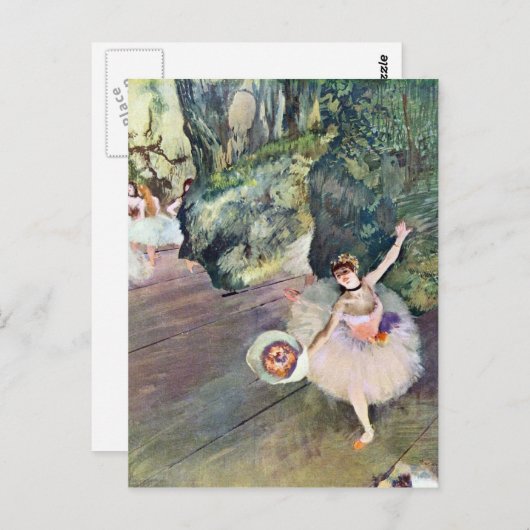 Edgar Degas - Dancer met bloemen (Th Briefkaart (Voorkant / Achterkant)
