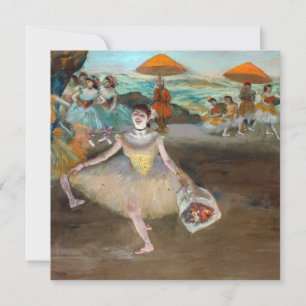 Edgar Degas - Dancer met Bouquet, Bowing on Stage Bedankkaart