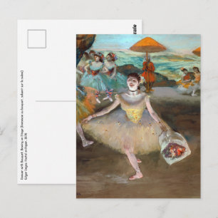 Edgar Degas - Dancer met Bouquet, Bowing on Stage Briefkaart