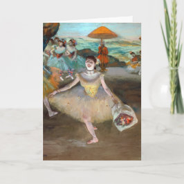 Edgar Degas - Dancer met Bouquet, Bowing on Stage Kaart