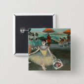 Edgar Degas | Dancer met bouquet, vlokken Vierkante Button 5,1 Cm (Voorkant /achterkant)