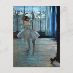 Edgar Degas   Dancer voor een raam Briefkaart