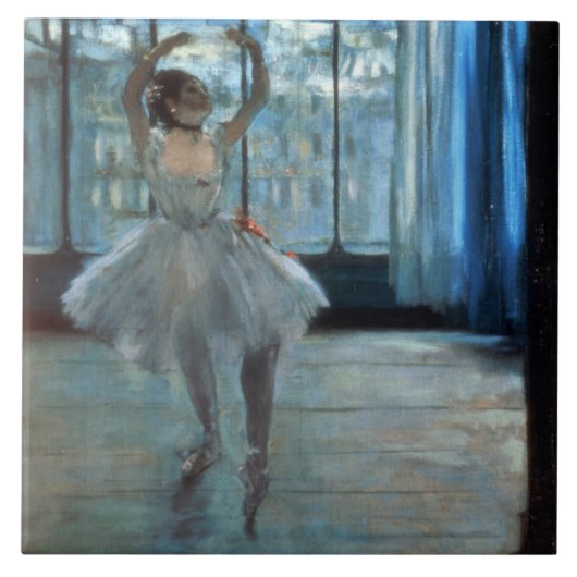 Edgar Degas | Dancer voor een raam Tegeltje (Voorkant)