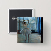 Edgar Degas | Dancer voor een raam Vierkante Button 5,1 Cm (Voorkant /achterkant)