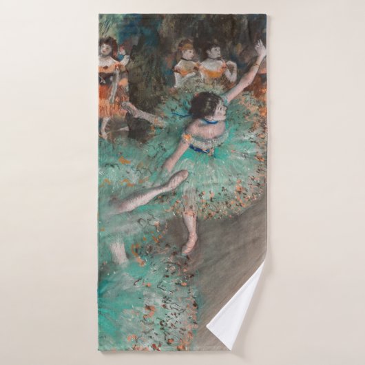 Edgar Degas - Dancer zwaaien/danser in groen Bad Handdoek (Badhanddoek)