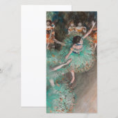 Edgar Degas - Dancer zwaaien/danser in groen Bedankkaart (Voorkant / Achterkant)