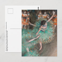 Edgar Degas - Dancer zwaaien/danser in groen Briefkaart