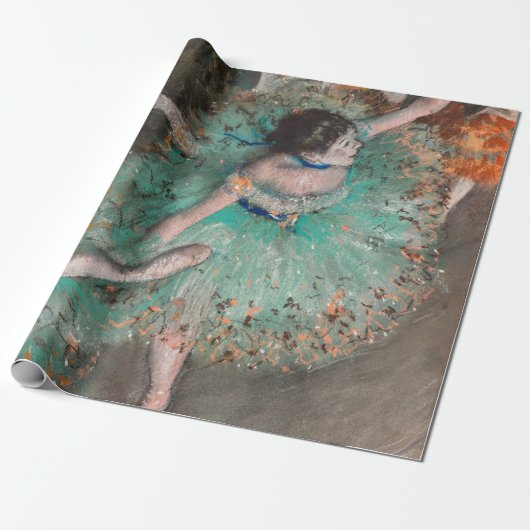 Edgar Degas - Dancer zwaaien/danser in groen Cadeaupapier (Uitgerold)