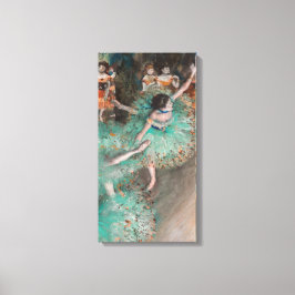 Edgar Degas - Dancer zwaaien/danser in groen Canvas Afdruk