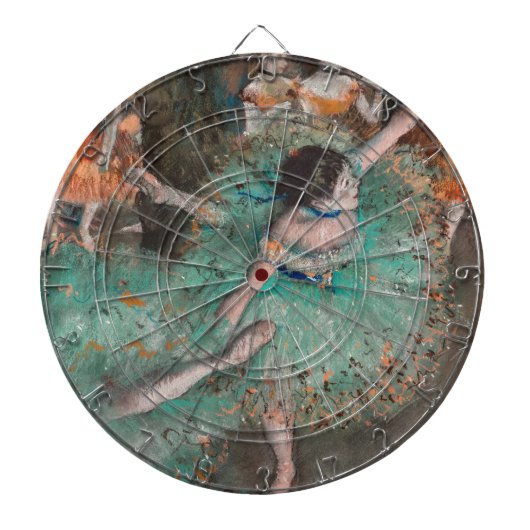 Edgar Degas - Dancer zwaaien/danser in groen Dartbord (Voorkant)