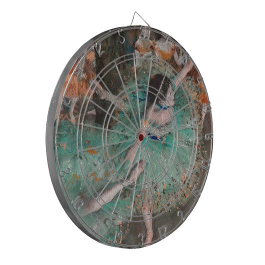 Edgar Degas - Dancer zwaaien/danser in groen Dartbord (Voorkant Links)