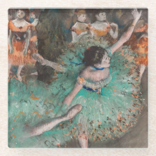 Edgar Degas - Dancer zwaaien/danser in groen Glazen Onderzetter