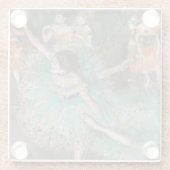 Edgar Degas - Dancer zwaaien/danser in groen Glazen Onderzetter (Achterkant)