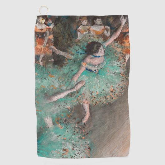 Edgar Degas - Dancer zwaaien/danser in groen Golfhanddoek (Voorkant)