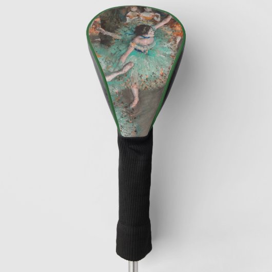 Edgar Degas - Dancer zwaaien/danser in groen Golfheadcover (Voorkant)