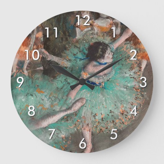 Edgar Degas - Dancer zwaaien/danser in groen Grote Klok (Voorkant)