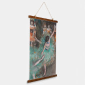 Edgar Degas - Dancer zwaaien/danser in groen Hangend Wandkleed (Gebogen)