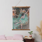 Edgar Degas - Dancer zwaaien/danser in groen Hangend Wandkleed (Slaapkamer)