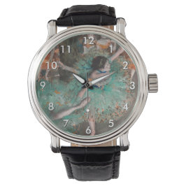 Edgar Degas - Dancer zwaaien/danser in groen Horloge