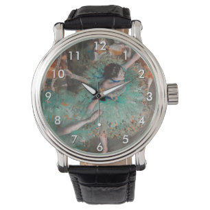 Edgar Degas - Dancer zwaaien/danser in groen Horloge