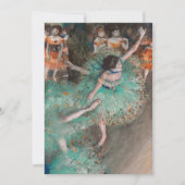 Edgar Degas - Dancer zwaaien/danser in groen Kaart (Voorkant)
