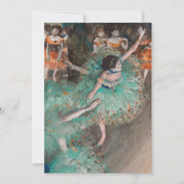 Edgar Degas - Dancer zwaaien/danser in groen Kaart