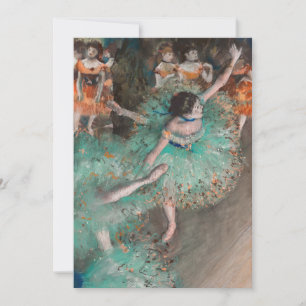 Edgar Degas - Dancer zwaaien/danser in groen Kaart