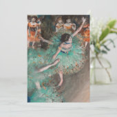 Edgar Degas - Dancer zwaaien/danser in groen Kaart (Staand voorkant)