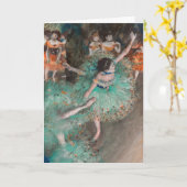 Edgar Degas - Dancer zwaaien/danser in groen Kaart (Gele Bloem)