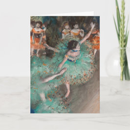 Edgar Degas - Dancer zwaaien/danser in groen Kaart