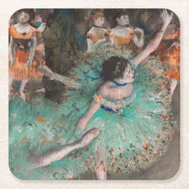 Edgar Degas - Dancer zwaaien/danser in groen Kartonnen Onderzetters