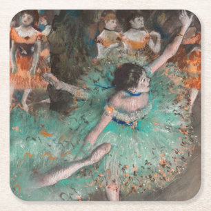 Edgar Degas - Dancer zwaaien/danser in groen Kartonnen Onderzetters