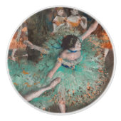 Edgar Degas - Dancer zwaaien/danser in groen Keramische Knop (Voorkant)