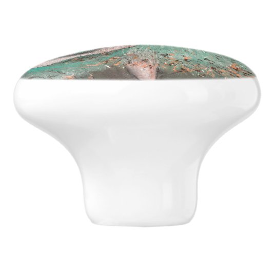 Edgar Degas - Dancer zwaaien/danser in groen Keramische Knop (Zijkant)