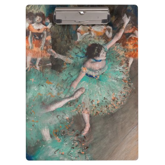 Edgar Degas - Dancer zwaaien/danser in groen Klembord (Voorkant)