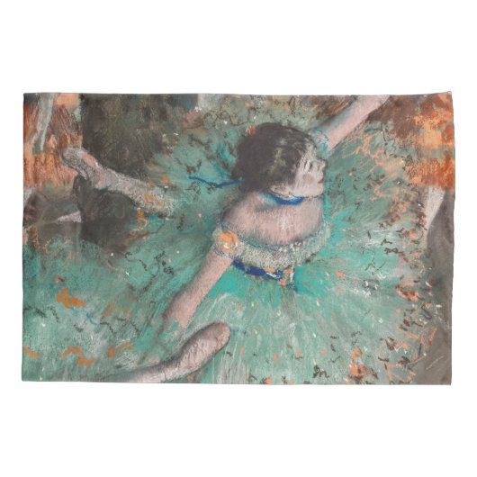 Edgar Degas - Dancer zwaaien/danser in groen Kussensloop (Achterkant)