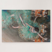 Edgar Degas - Dancer zwaaien/danser in groen Legpuzzel (Horizontaal)