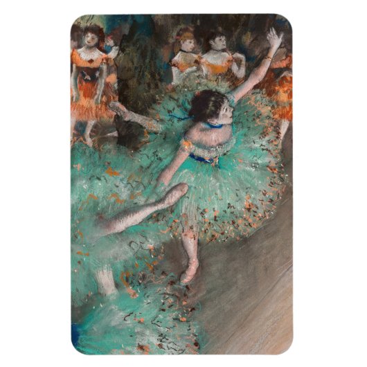 Edgar Degas - Dancer zwaaien/danser in groen Magneet (Verticaal)