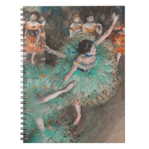 Edgar Degas - Dancer zwaaien/danser in groen Notitieboek