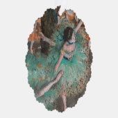 Edgar Degas - Dancer zwaaien/danser in groen Ornament Kaart (Rechts)
