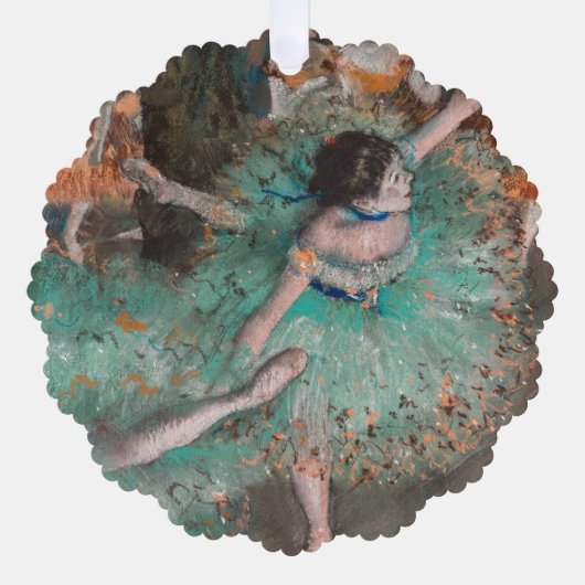Edgar Degas - Dancer zwaaien/danser in groen Ornament Kaart (Voorkant)