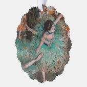 Edgar Degas - Dancer zwaaien/danser in groen Ornament Kaart (Links)