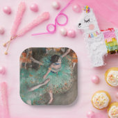 Edgar Degas - Dancer zwaaien/danser in groen Papieren Bordje (Feest)