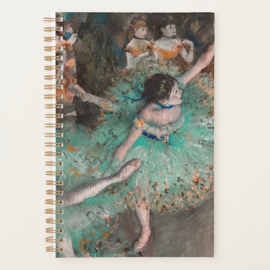 Edgar Degas - Dancer zwaaien/danser in groen Planner (Voorkant)