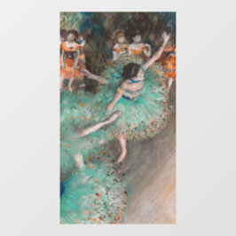 Edgar Degas - Dancer zwaaien/danser in groen Raamsticker